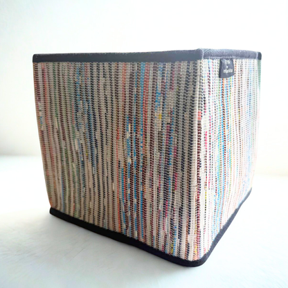 Upcycled Handwoven Storage Basket (Medium) – Collapsible, Stylish & Multi-Functional