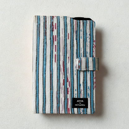 Upcycled A5 Diary Cover with Notebook – Handwoven & Personalizable