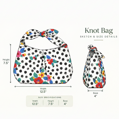 Fabric Knot bag size specifications