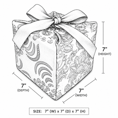 Fabric gift box dimensions 7x7x7