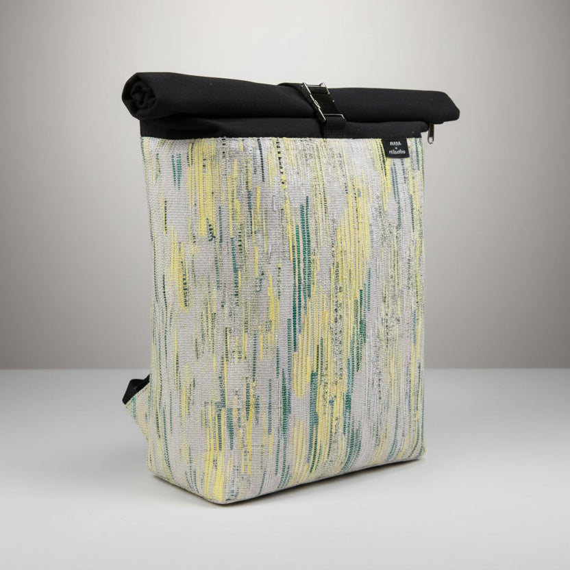 Spartan Backpack in Yellow & Green - Side view