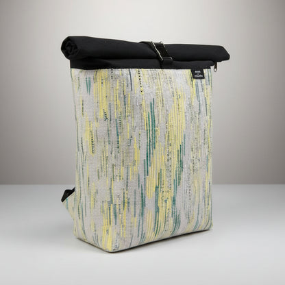 Spartan Backpack in Yellow & Green - Side view