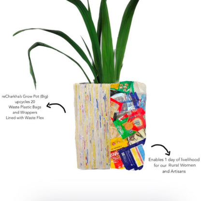 Upcycled Handcrafted Grow Pots – Eco-Friendly Indoor Planters (Large & Small)