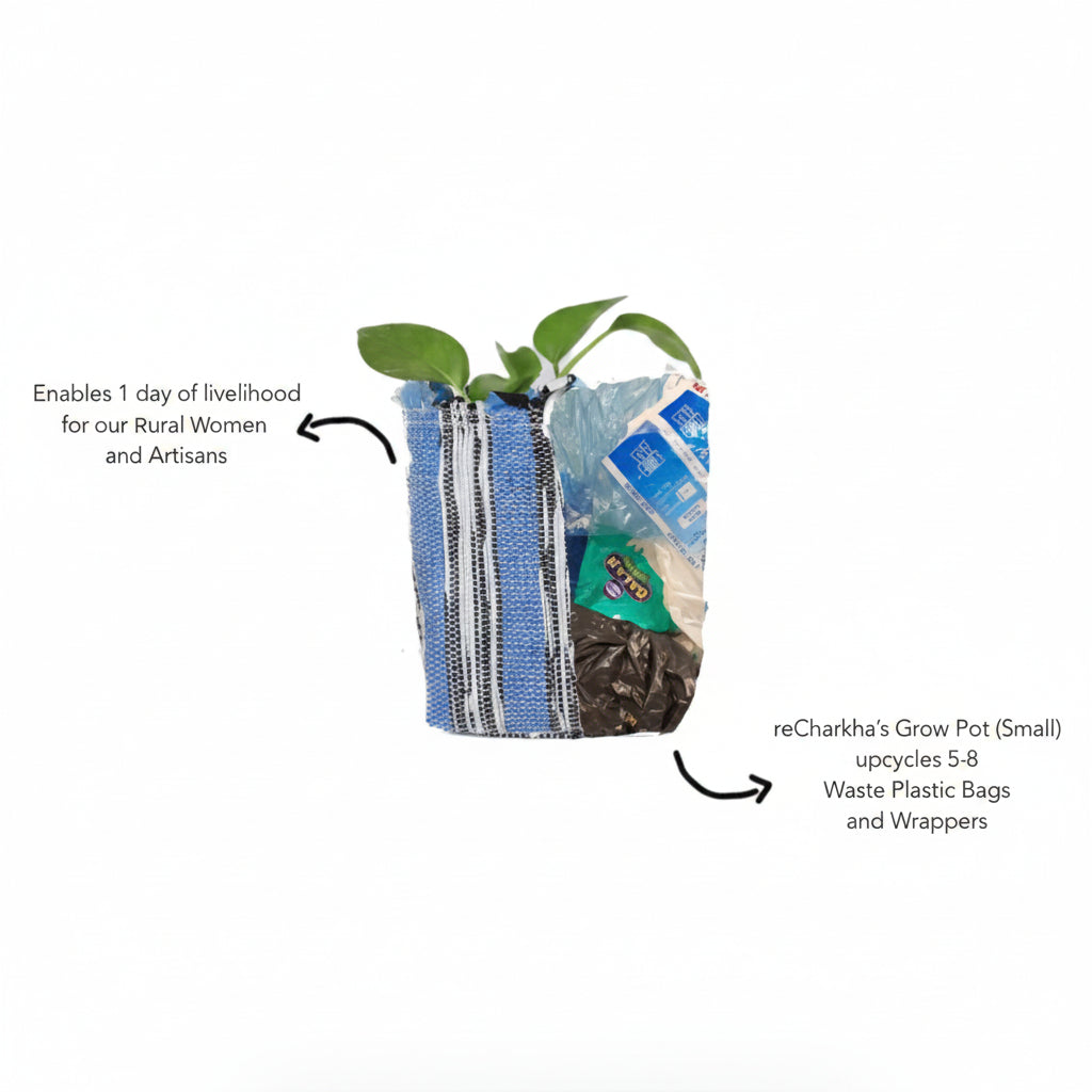Upcycled Handcrafted Grow Pots – Eco-Friendly Indoor Planters (Large & Small)