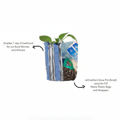 Upcycled Handcrafted Grow Pots – Eco-Friendly Indoor Planters (Large & Small)