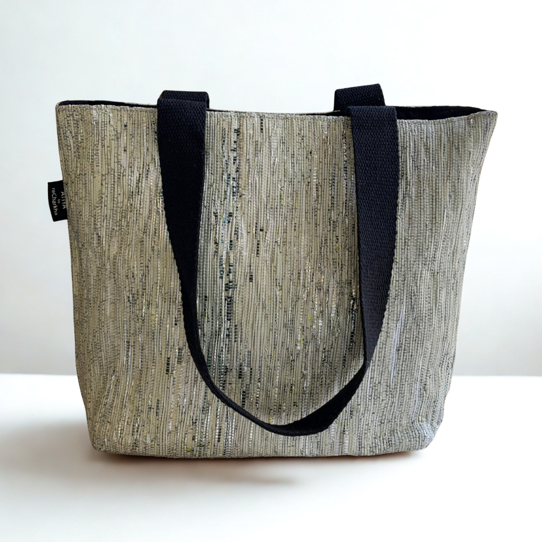 Handwoven Shopper Tote – Durable, Stylish & Upcycled