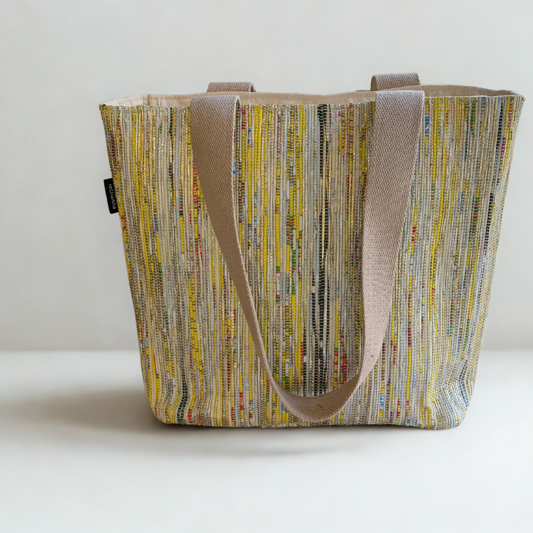 Handwoven Shopper Tote – Durable, Stylish & Upcycled