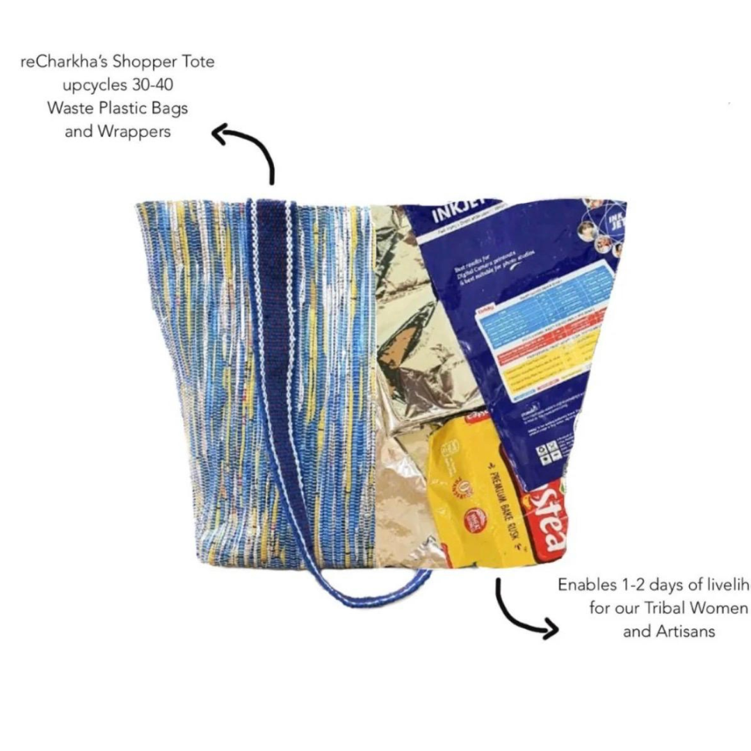 Handwoven Shopper Tote – Durable, Stylish & Upcycled