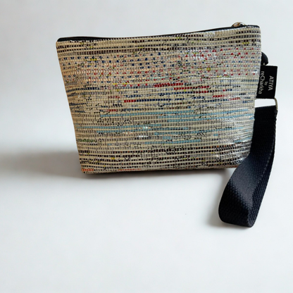 Upcycled Wristlet – Handwoven, Compact & Eco-Friendly
