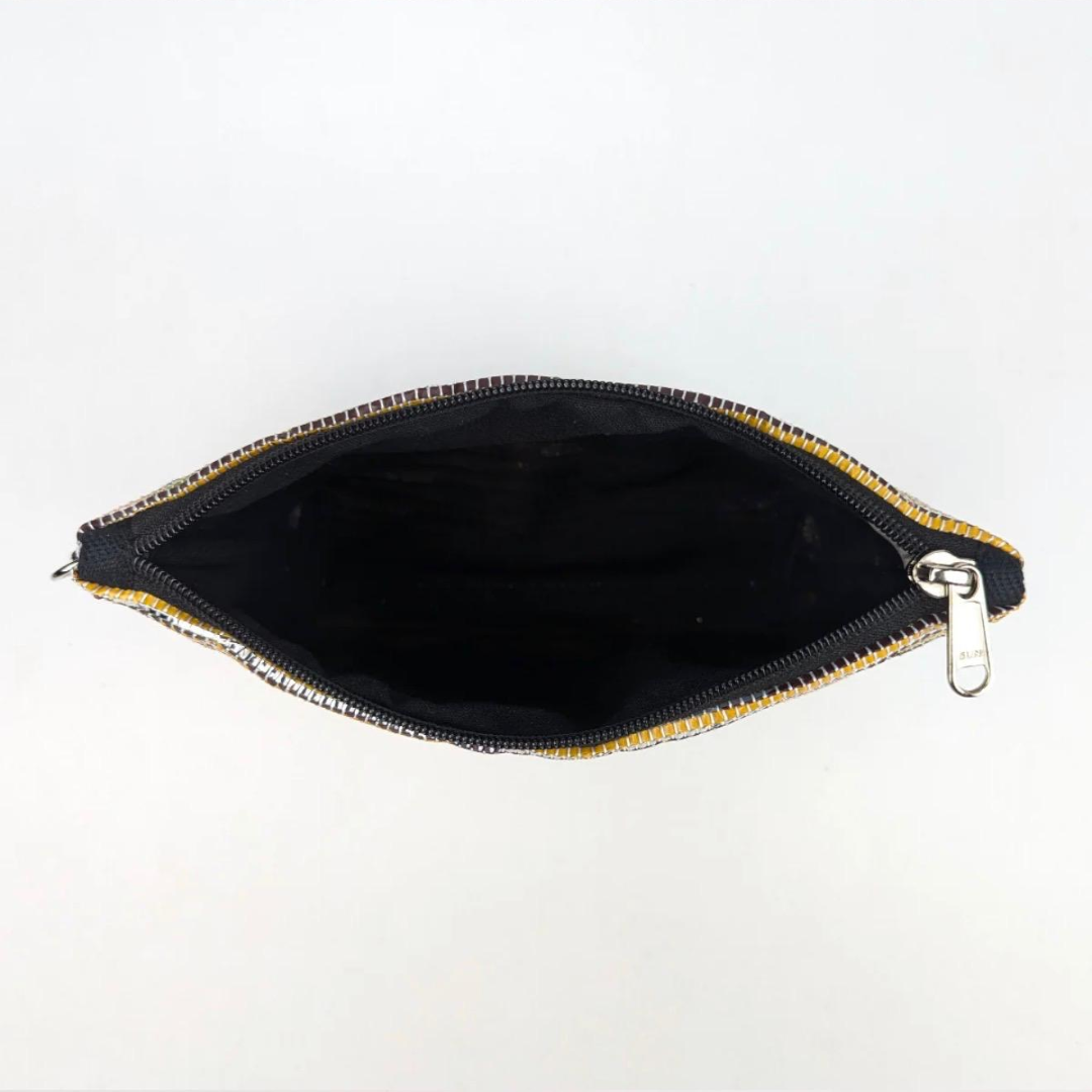 Upcycled Wristlet – Handwoven, Compact & Eco-Friendly