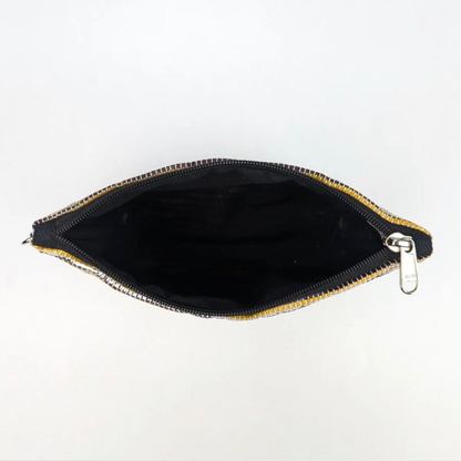 Upcycled Wristlet – Handwoven, Compact & Eco-Friendly