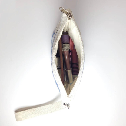 Upcycled Wristlet – Handwoven, Compact & Eco-Friendly