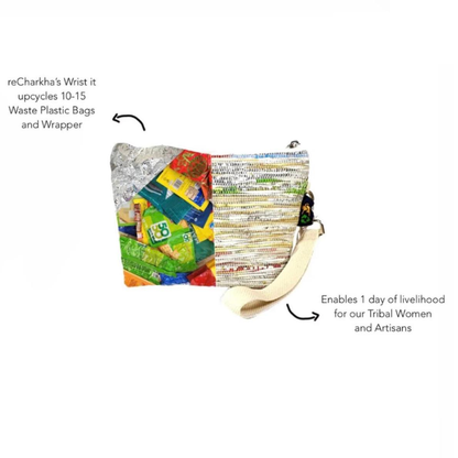 Upcycled Wristlet – Handwoven, Compact & Eco-Friendly