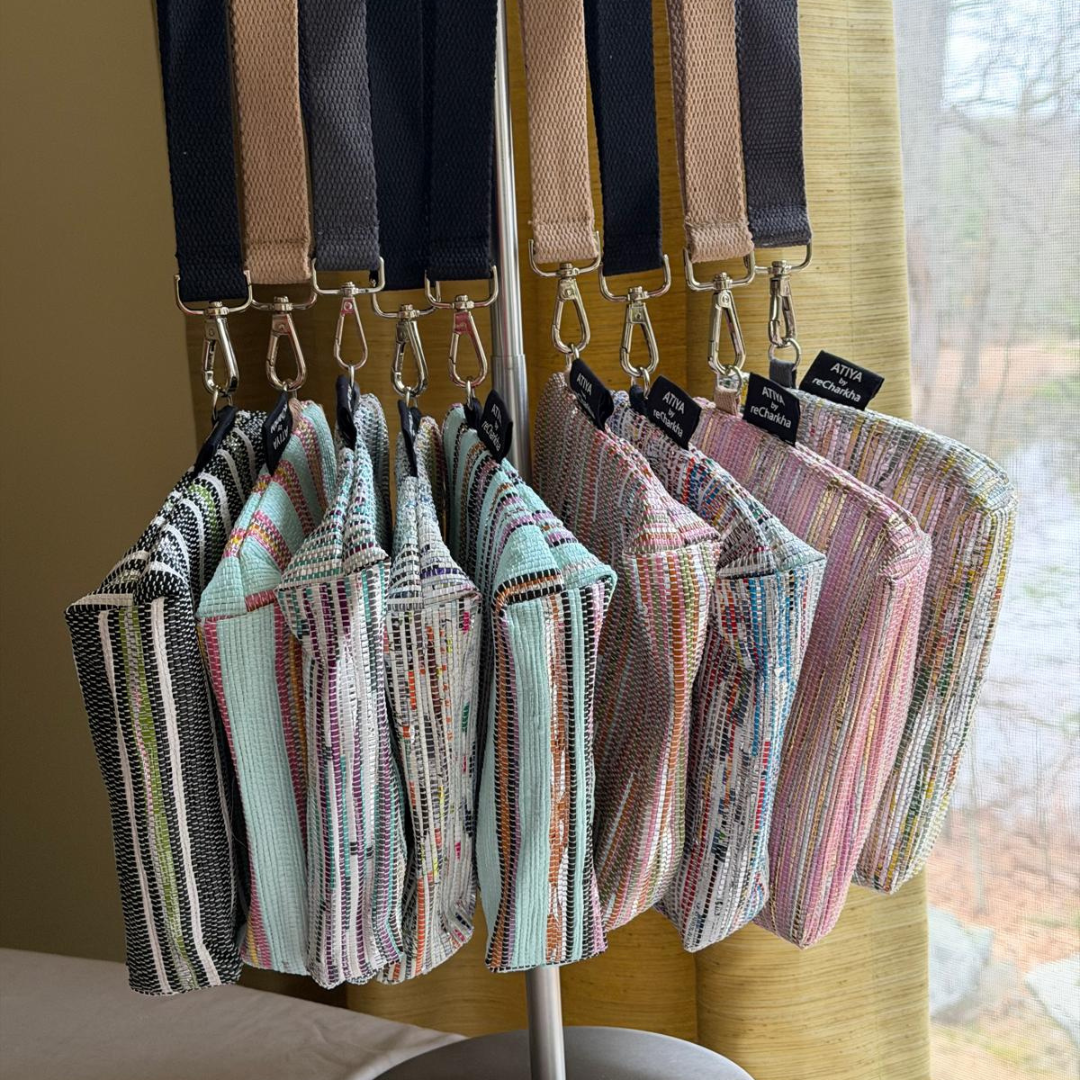 Upcycled Wristlet – Handwoven, Compact & Eco-Friendly